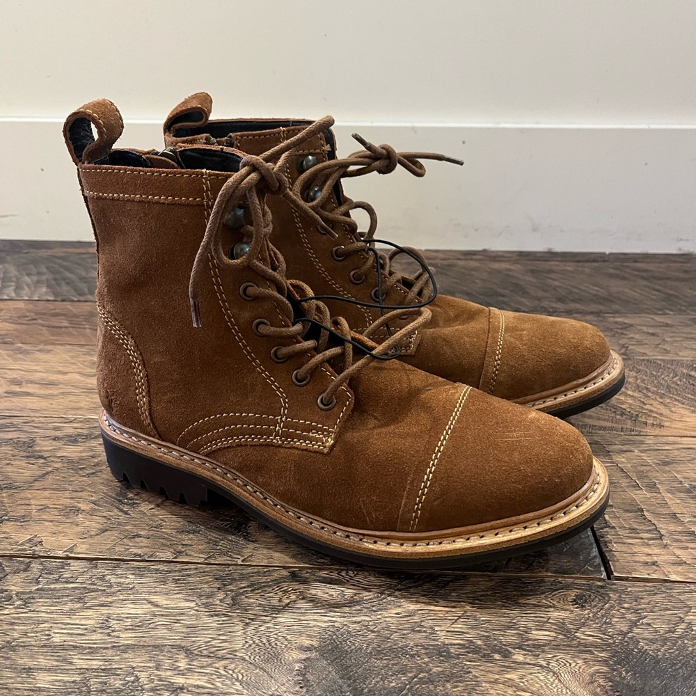 New! Frye Russell Boots Tan Leather